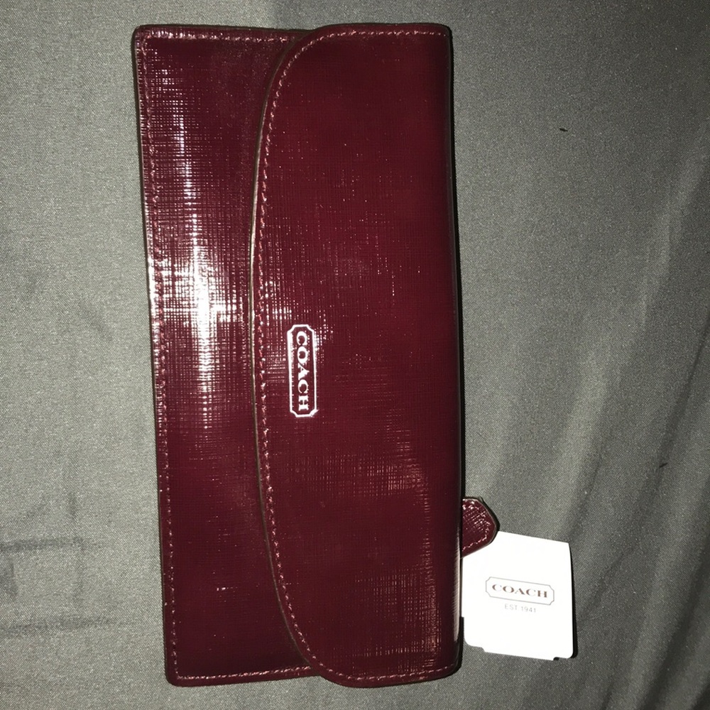 Coach burgundy wallet